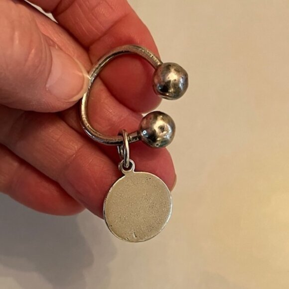 TIFFANY & CO | Silver Round Tag Key Ring - Vintage Collectible - Picture 3 of 8